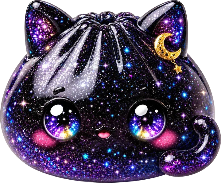 Galaxy Cat Dumpling DTF Transfer