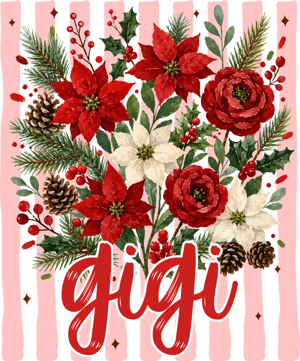 Holiday Floral Bouquet DTF Transfer