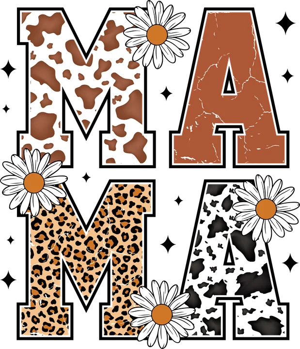 Mama in Animal Prints DTF Transfer