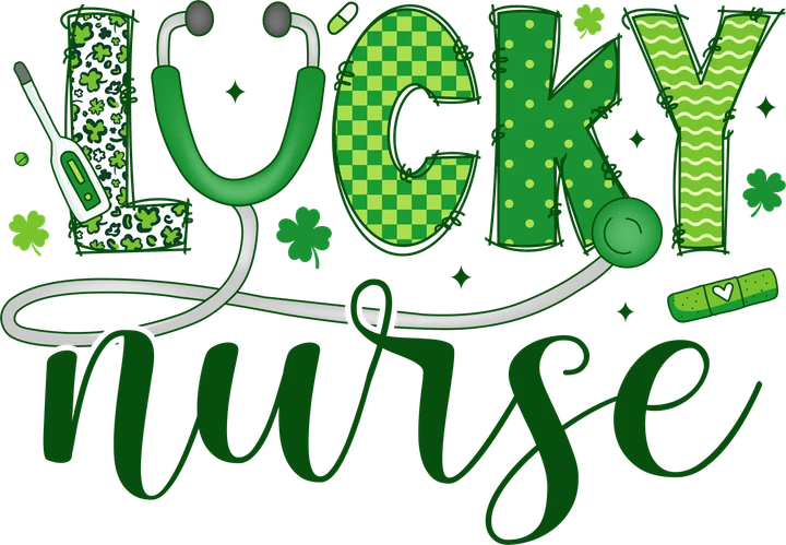 Lucky Nurse Stethoscope DTF Transfer