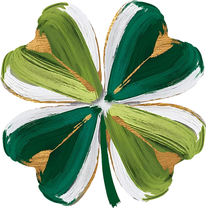 Brushstroke Four-Leaf Clover DTF Transfer