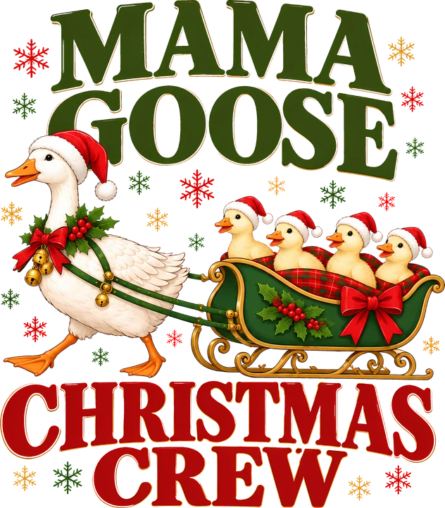 Equipo navideño de "Mamá Pájaro" — Transfer DTF