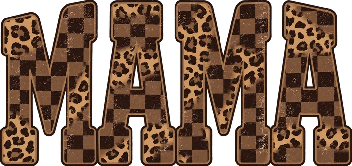 Mama Leopard Check DTF Transfer