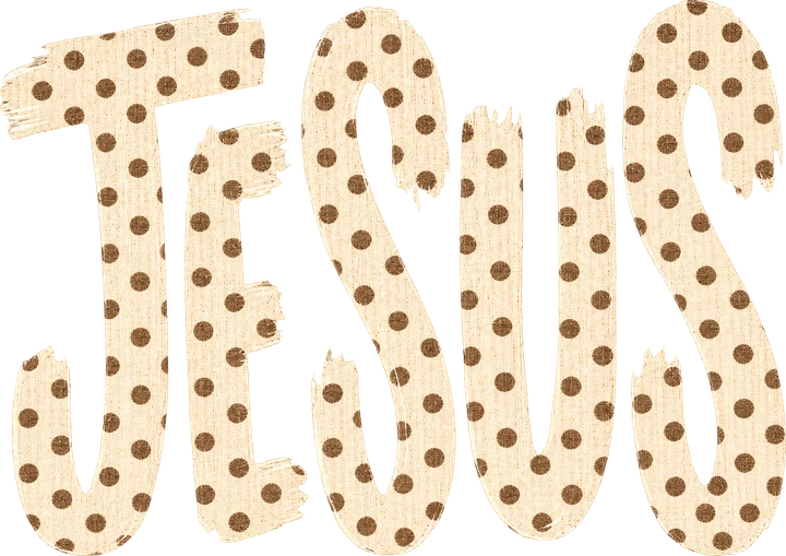 Jesus Polka Dot DTF Transfer