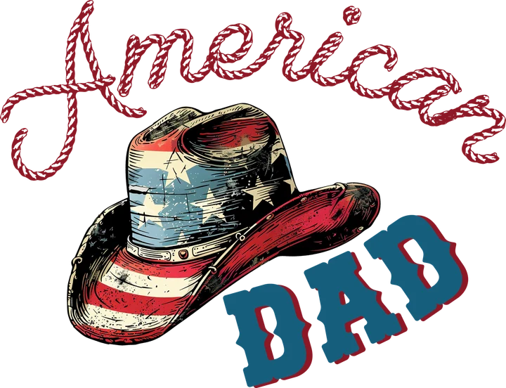 American Dad Cowboy Hat DTF Transfer