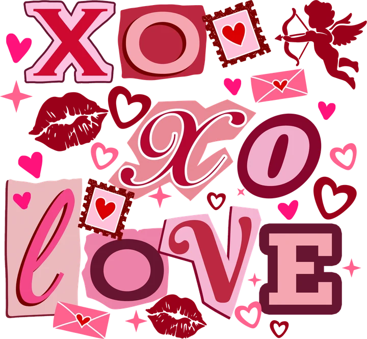 Valentine's Day XOXO Love DTF Transfer