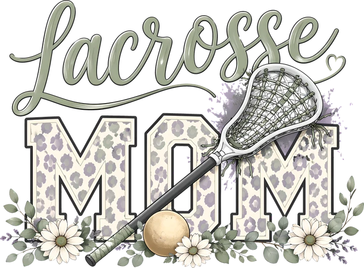 Lacrosse Mom with Stick and Ball DTF Transfer