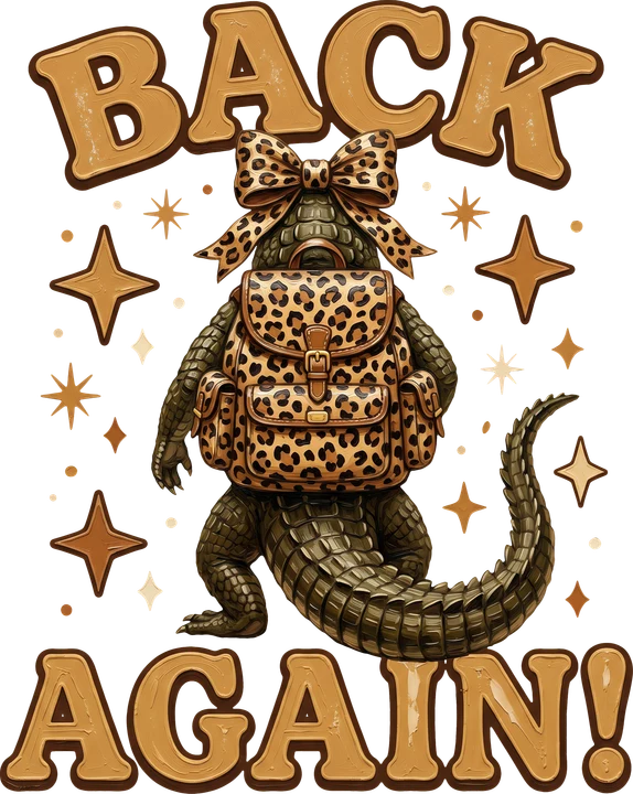 Back Again Alligator DTF Transfer