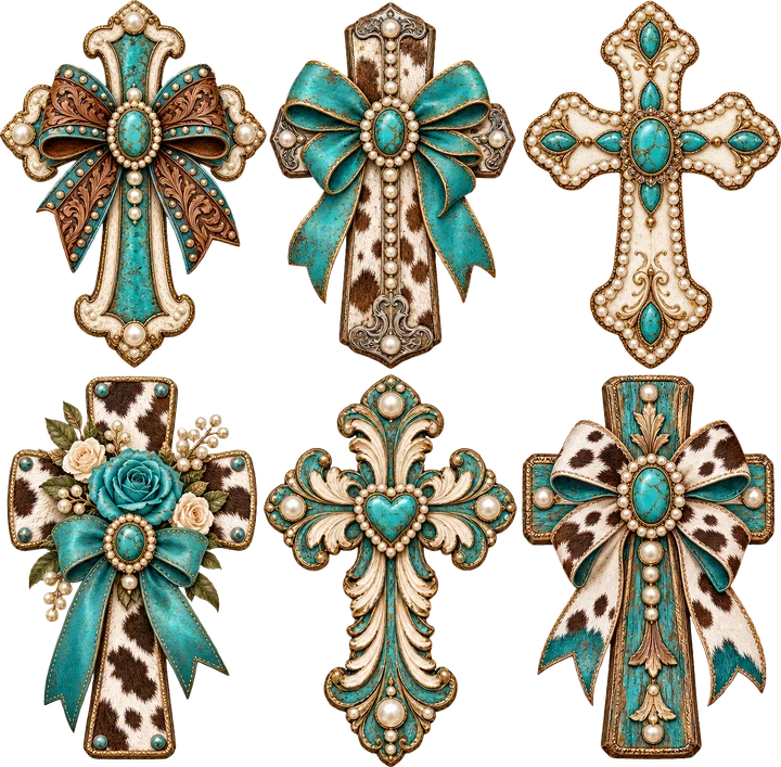 Decorative Crosses DTF Transfer
