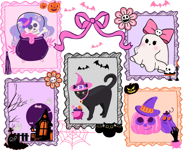 Cute Halloween Characters DTF Transfer