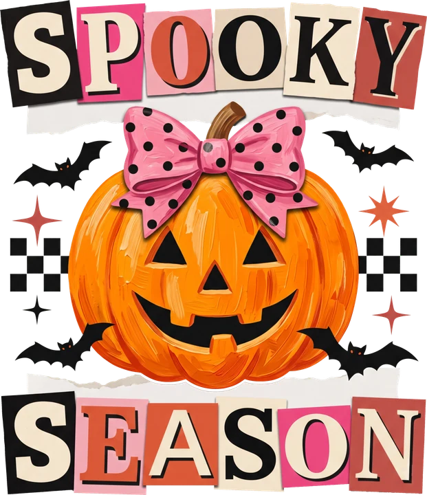 Kalabasa na may laso — Spooky Season — DTF Transfer