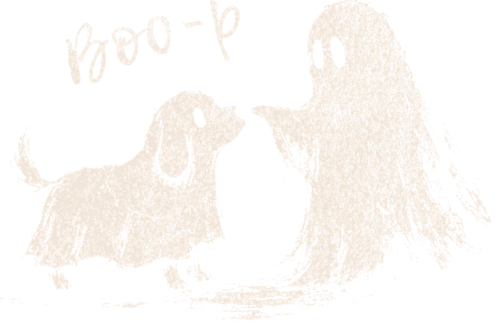 Ghost and Dog Halloween DTF Transfer