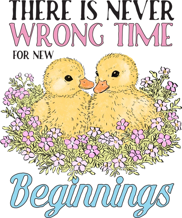 Two birds Among Flowers DTF Transfer