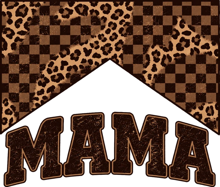 Mama Leopard Check DTF Transfer