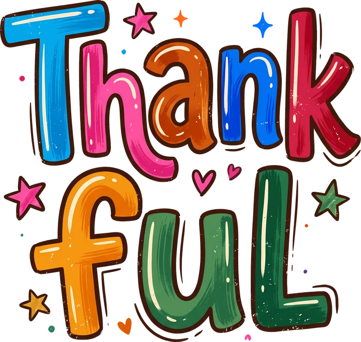 "Thankful" – Звезды и сердца — DTF-трансфер