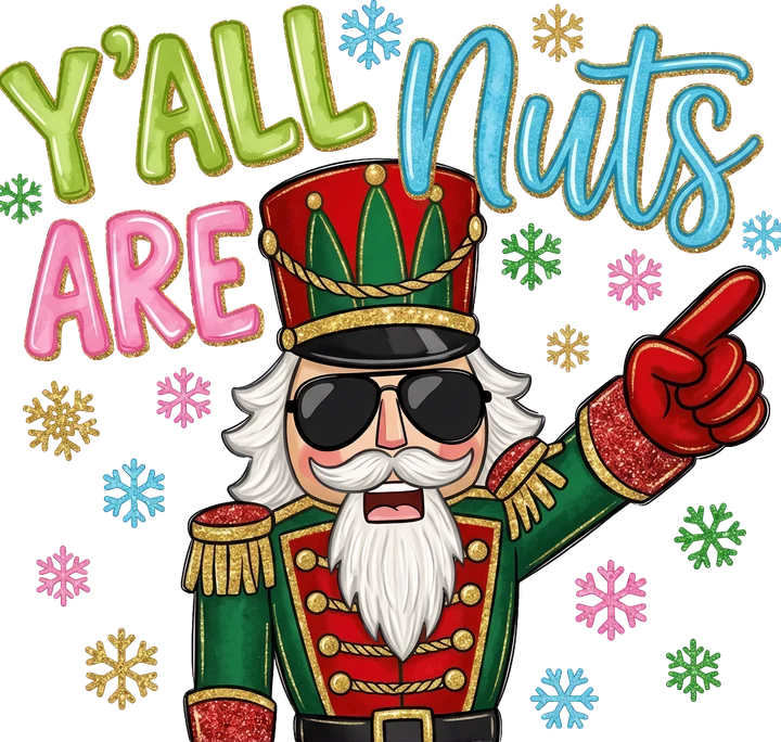 Nutcracker with Snowflakes DTF Transfer