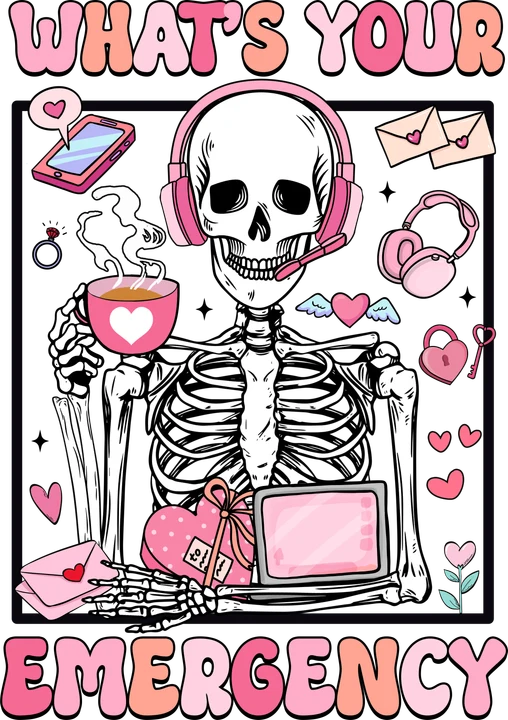 Skelephone Operator DTF Transfer