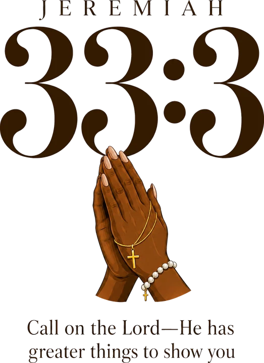 Prayer Hands with Cross DTF Transfer
