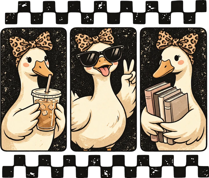 bird Bookworms DTF Transfer