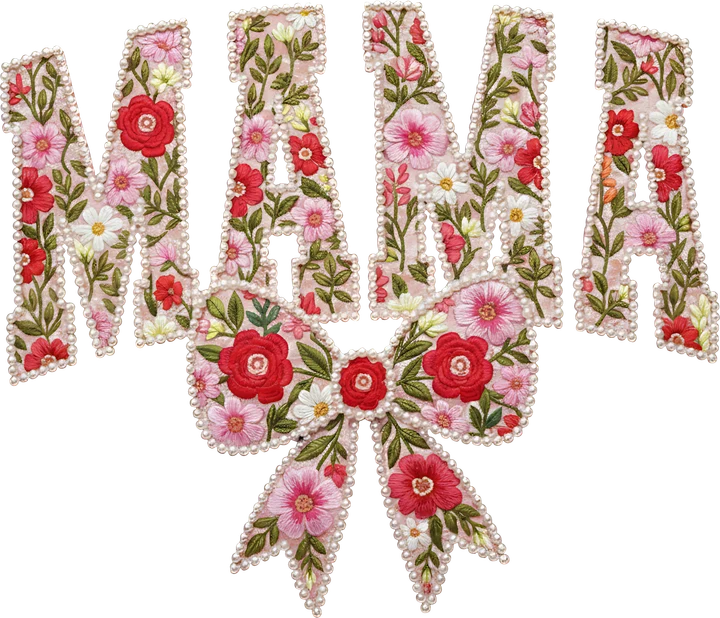 Mama Floral Bow DTF Transfer