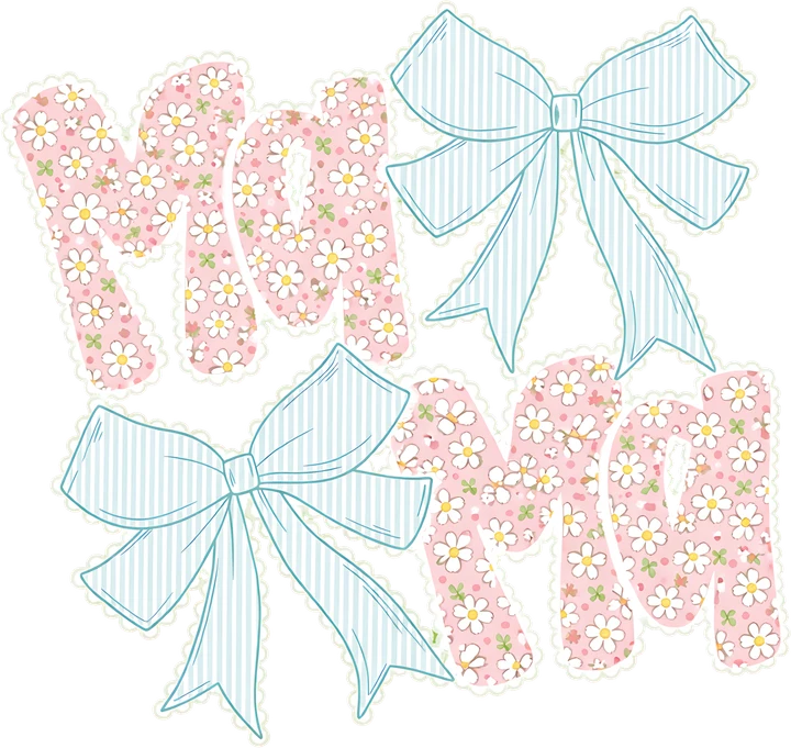 Mama Floral Bow DTF Transfer