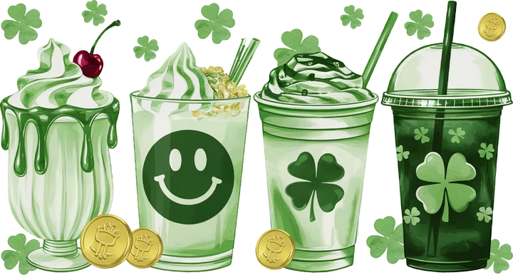 Green Drinks and Shamrocks DTF Transfer