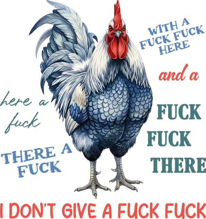 Rooster With F Word DTF Transfer