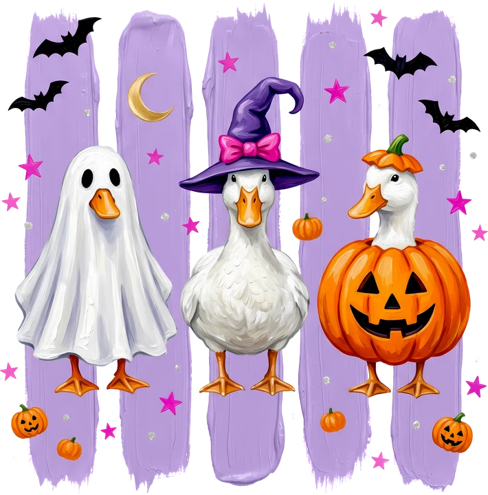 Halloween Birds in Costumes DTF Transfer