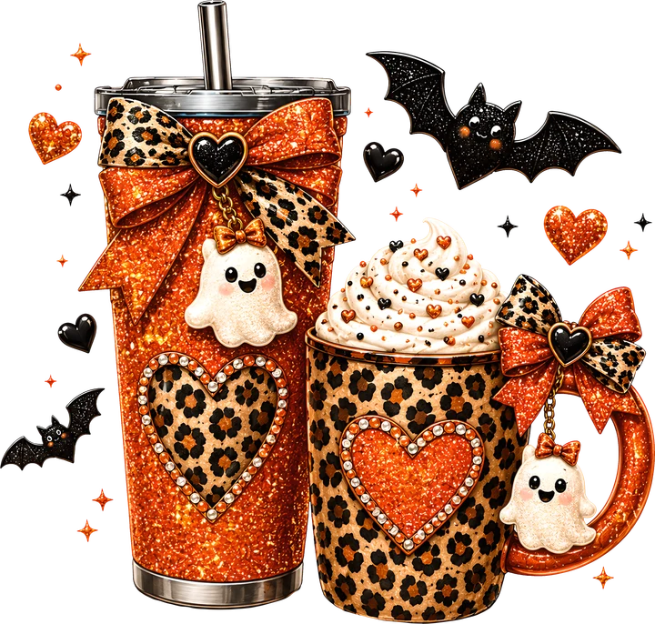 Cute Ghosts & Bats DTF Transfer