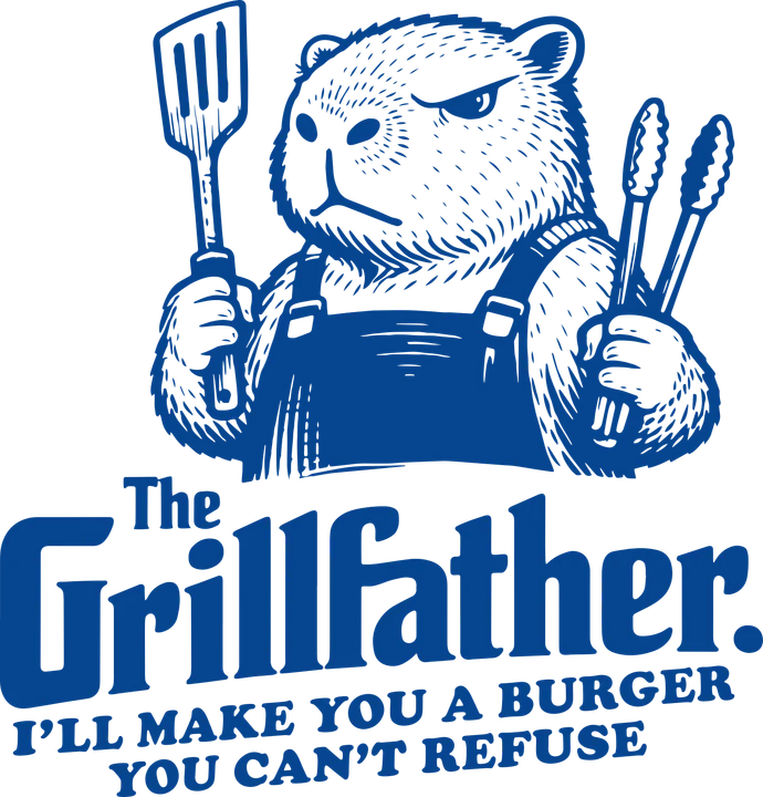 Grillfather Barbecue Character DTF Transfer