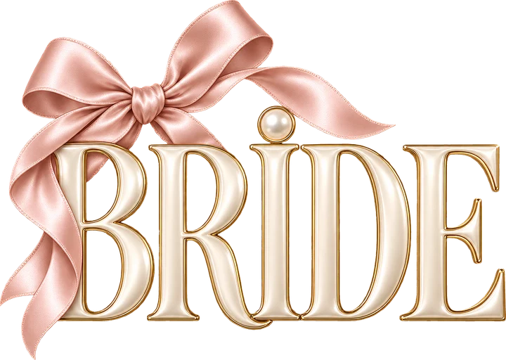 Bride with Pink Bow DTF Transfer