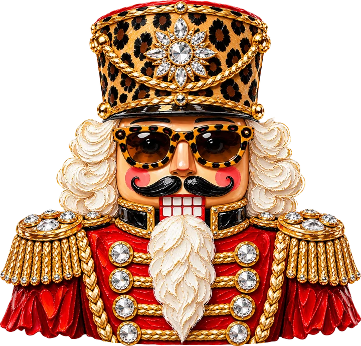 Glittery Leopard Nutcracker DTF Transfer