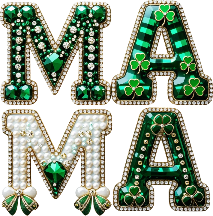 "MAMA" con tréboles — Transfer DTF