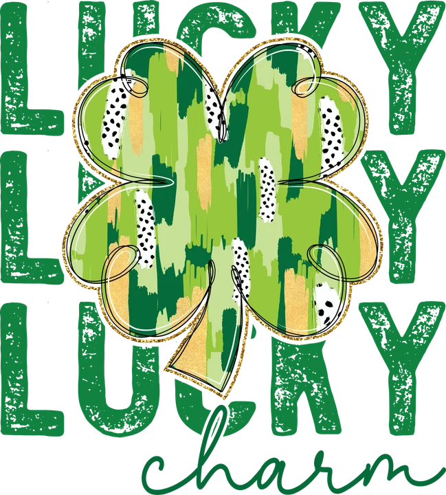 Lucky Charm Four Leaf Clover DTF Transfer