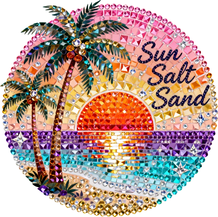 Sun Salt Sand Beach Scene DTF Transfer