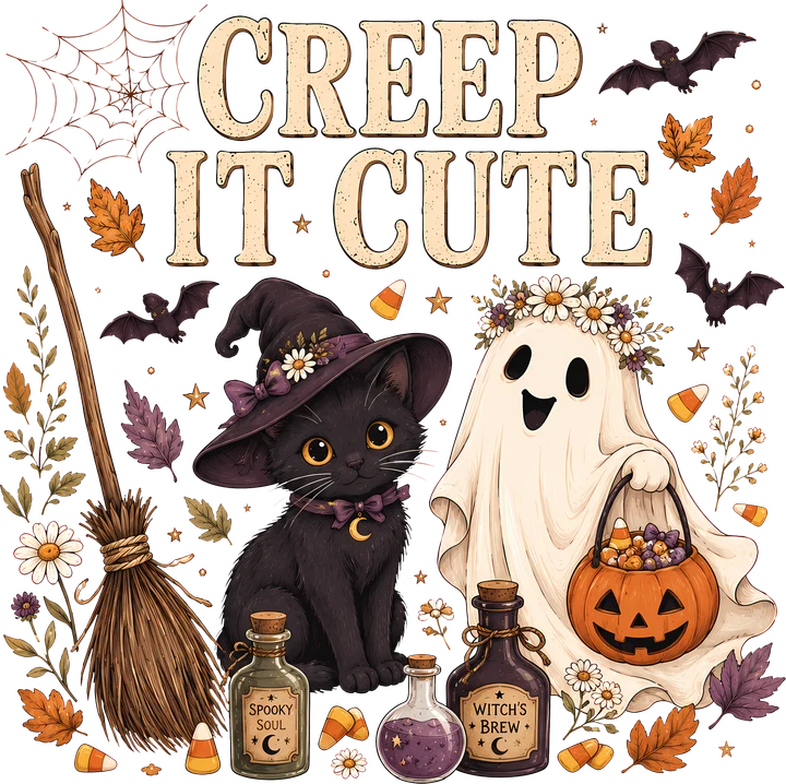 Creep It Cute Halloween DTF Transfer
