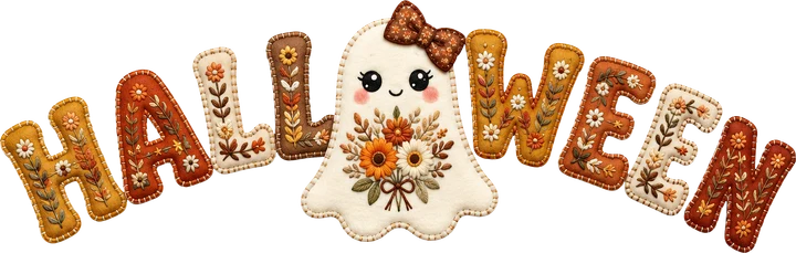 Arco de Halloween con un fantasma adorable — Transfer DTF