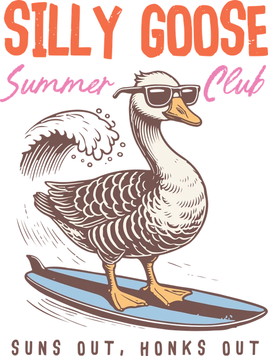 Silly bird Summer Club DTF Transfer