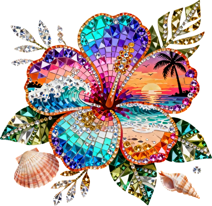 Tropical Hibiscus DTF Transfer