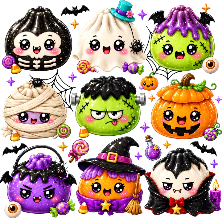 Cute Halloween Characters DTF Transfer