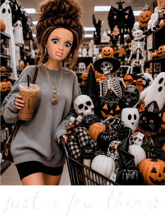 Spooky Halloween Shopping DTF Transfer