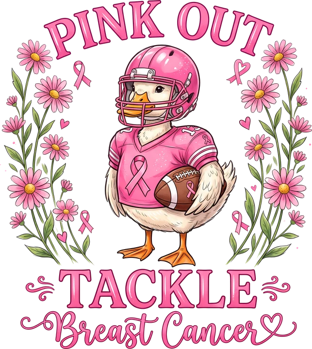 Pink bird Tackle Breast Cancer DTF Transfer