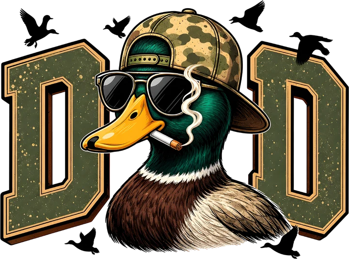 bird with Cap and Cigarette DTF Transfer