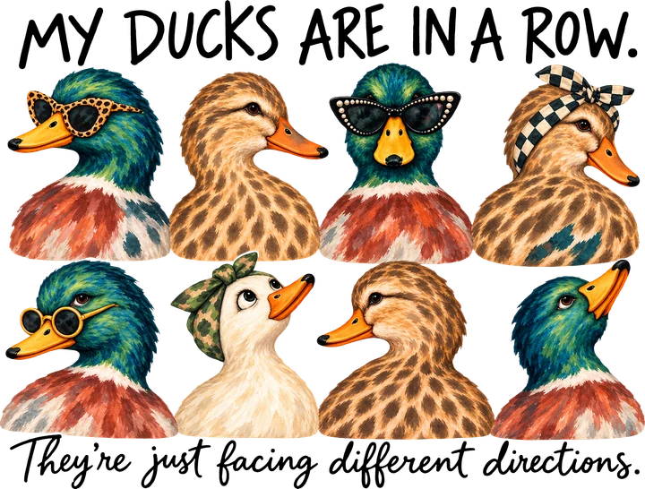 birds in a Row DTF Transfer