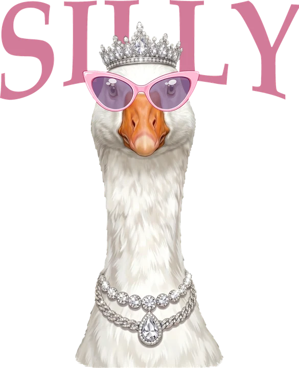 Silly bird with Crown DTF Transfer