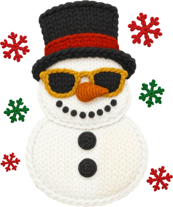 Sunglasses Snowman DTF Transfer
