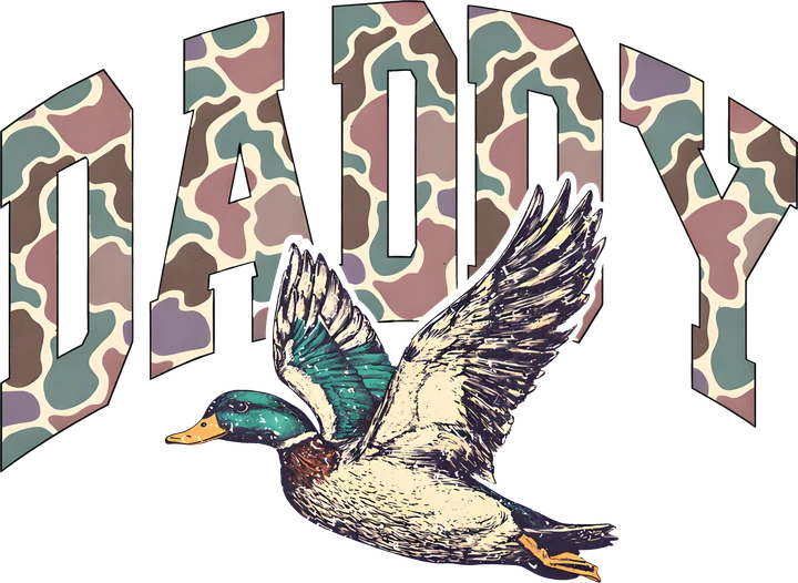 Daddy Duck Camo DTF Transfer