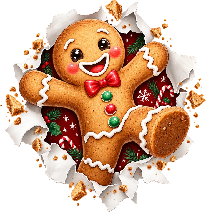 Gingerbread Man DTF Transfer