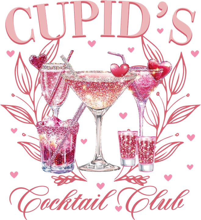 Cupid's Cocktail Club DTF Transfer