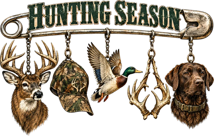 Hunting Season Badge DTF Transfer